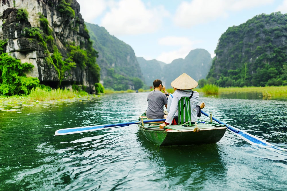 A boat trip in Tam Coc